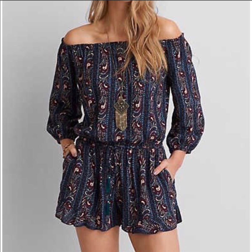 AE Boho off the shoulder romper